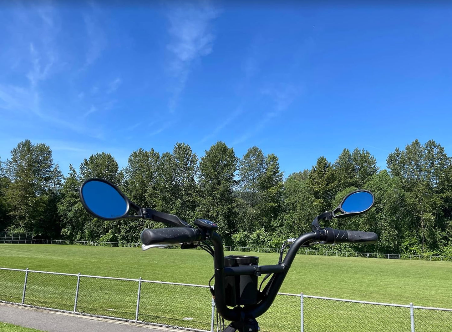 E13 Approved E-Bike Mirror, Large Surface Handlebar Bike Mirror, HD Automotive Grade Glass Bicycle Mirror, Safe Blast-Resistance Cycling Mirror