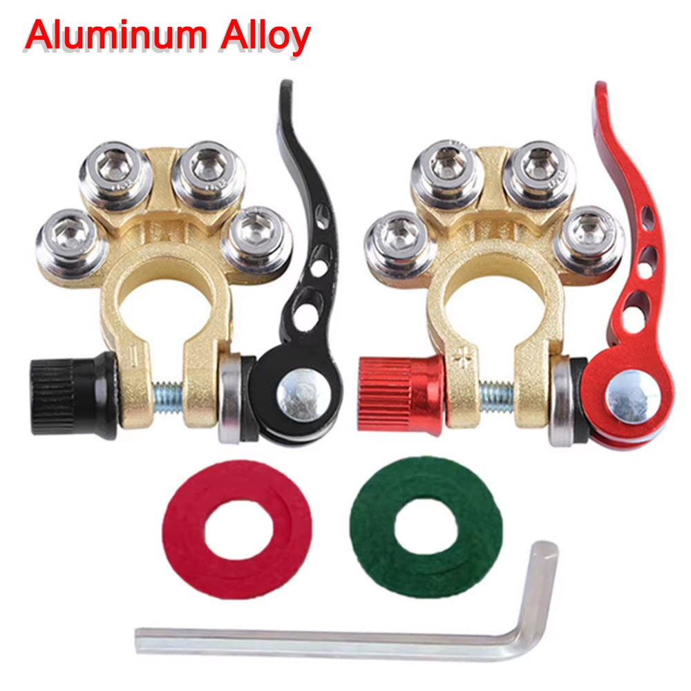 2Pcs Car Battery Terminal Connectors , Car Battery Terminal Positive Negative Battery Connectors for RV Accessories Automotive