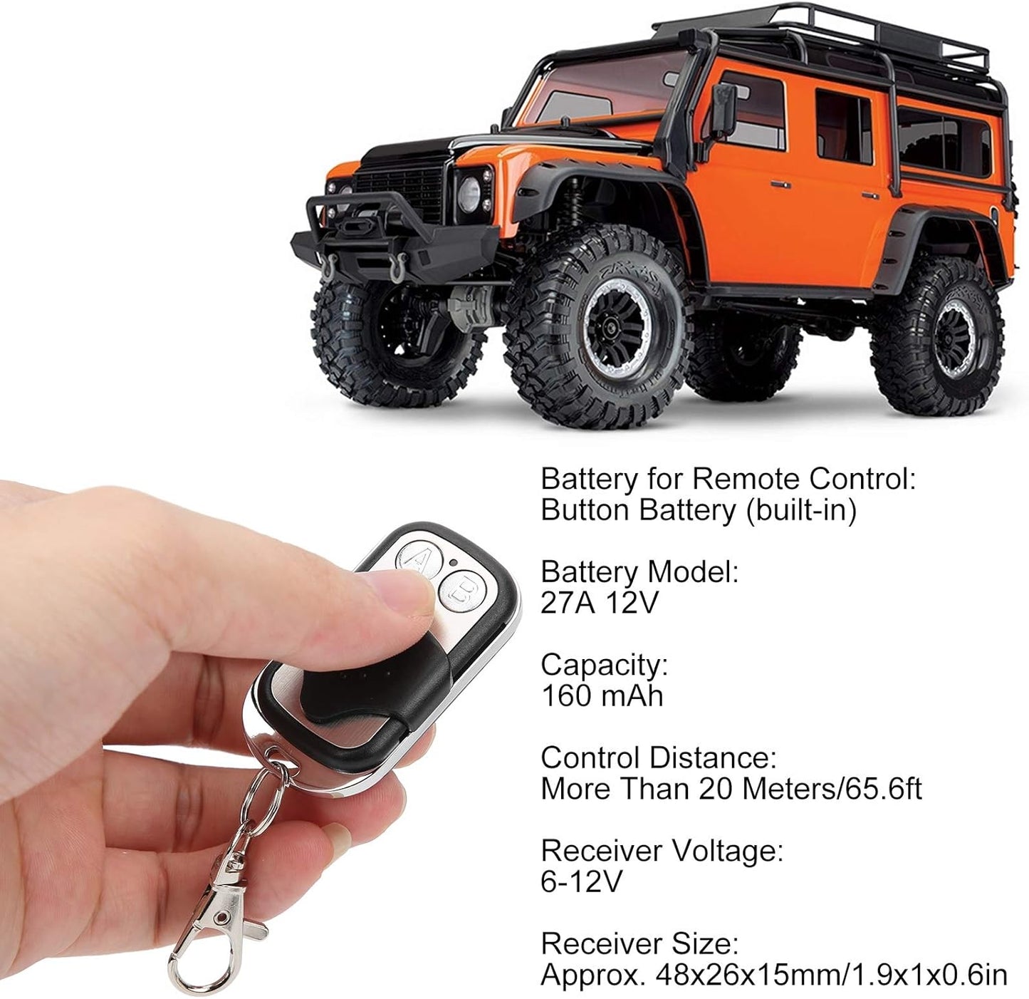 RC Winch Set, RC Metal Automatic Double Motor Simulated Winch Controller Receiver Fits for TRAXXAS Car(A Type)
