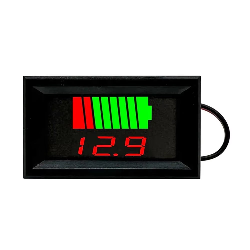 Car Battery Charge Level Indicator 12V 24V 36V 48V 60V 72V Lithium Battery Capacity Meter Tester Display LED Tester Voltmeter