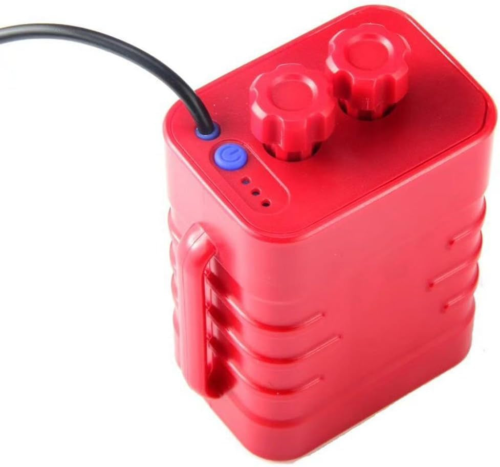 Bike Light Batteries Pack Case, Waterproof Case for 6 X 18650, 8.4V Rechargeable Cycling Safety Battery Pack Case House Cover with DC and USB Interface for Cycling Bike Light Headlamp(Red)