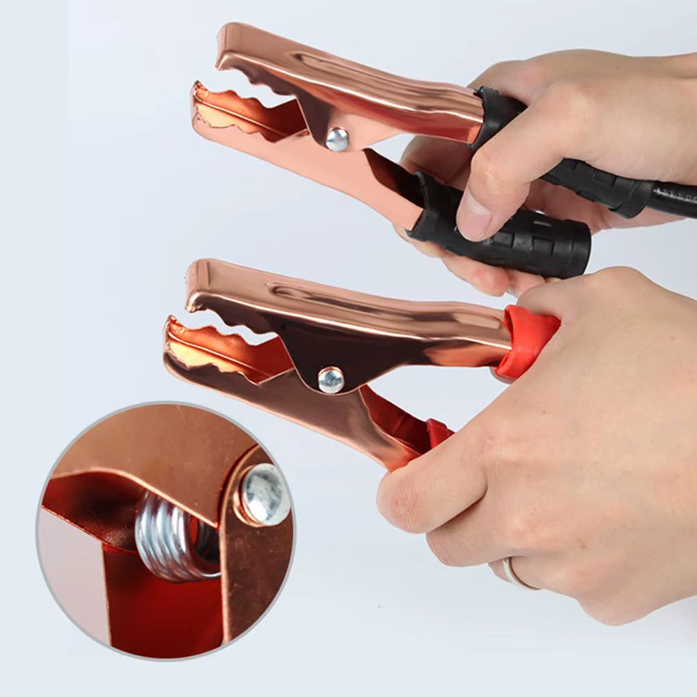 500A 1.8M Car Battery Double-Ended Clip 480G Alligator Battery Cable Clip Emergency Kit Car Battery Jump Firewire Cable