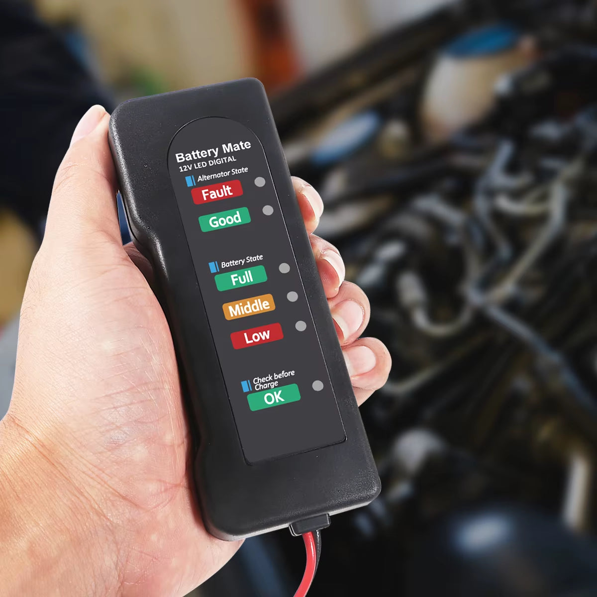 12V Car Battery Tester, Alternator Tester Automotive,Battery Checker, Analyzer to Check Alternator & Battery Charging System