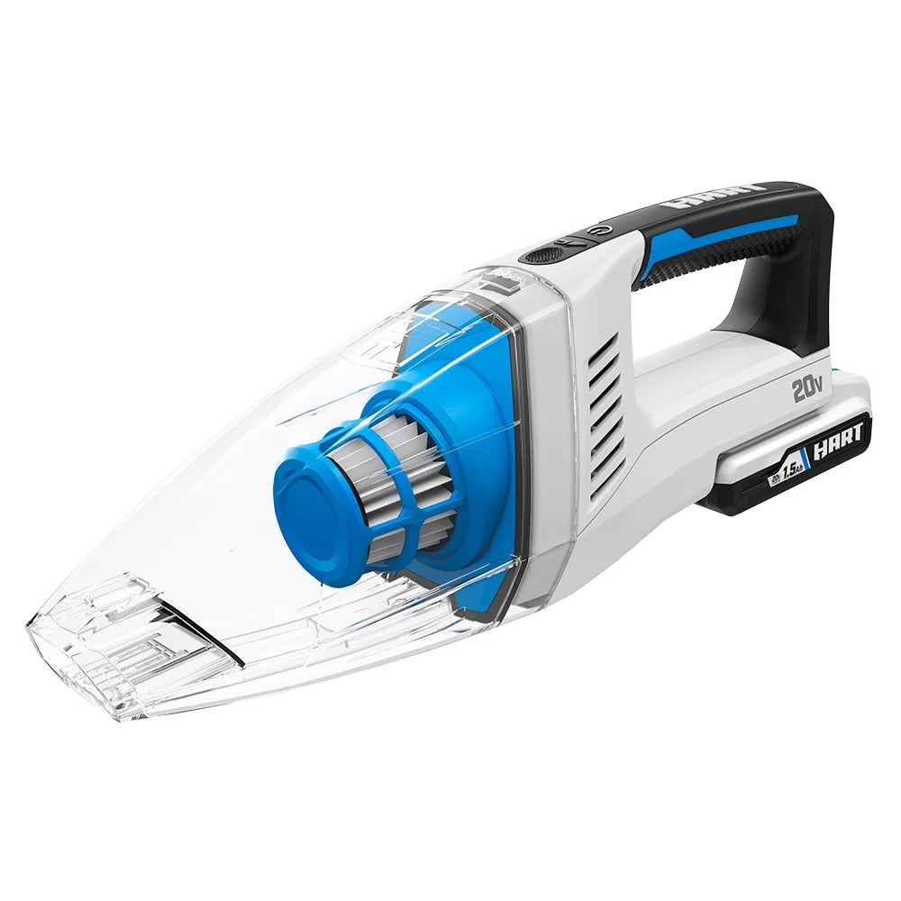 HART 20-Volt Cordless Hand Vacuum with (1) 1.5 Ah Lithium-Ion Battery with Extra (1) 2.0 Ah Lithium-Ion Battery
