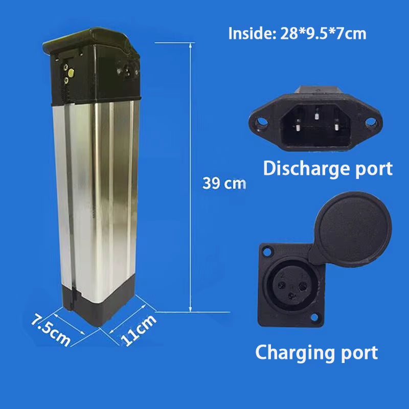 36V 48V Electric Car Bike Lithium Battery Box Folding Bicycle Sea Battery Battery Case Aluminum Alloy Shell 18650 Holder Cover