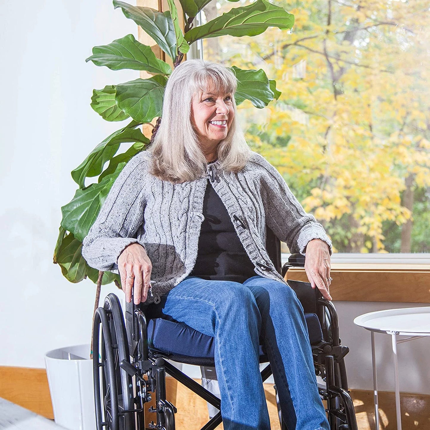 Seat and Chair Cushion, 3 X 16 X 18 in High-Density Foam Support for Wheelchairs, Office and Car Seats, FSA HSA Eligible