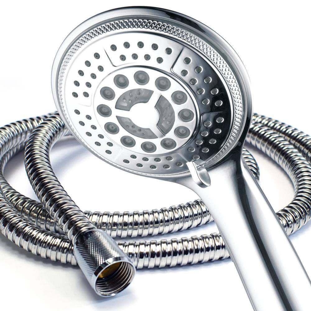 5-Spray Setting LED Handheld Shower in Chrome
