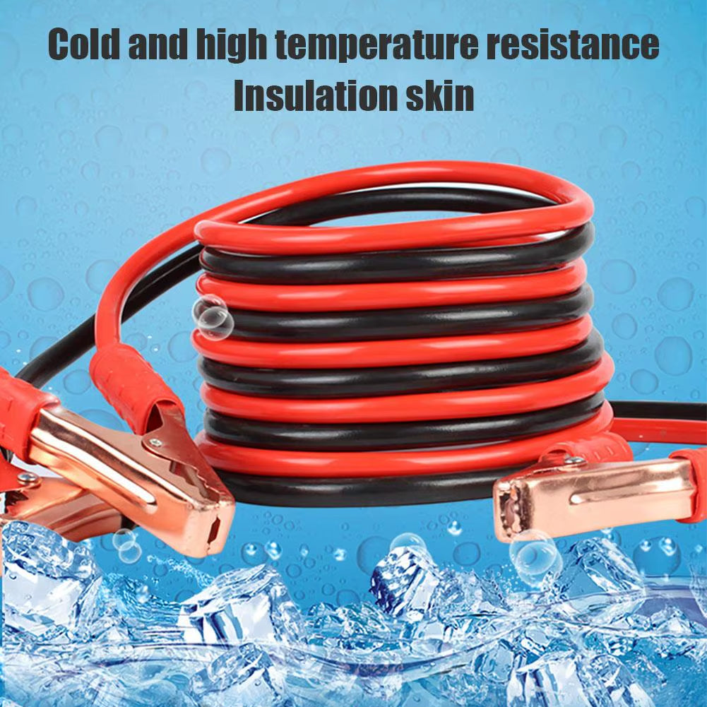 500A 1.8M Car Battery Double-Ended Clip 480G Alligator Battery Cable Clip Emergency Kit Car Battery Jump Firewire Cable