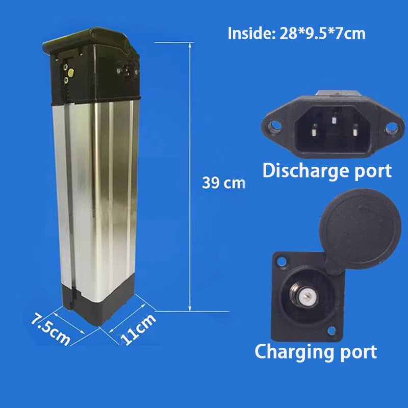 36V 48V Electric Car Bike Lithium Battery Box Folding Bicycle Sea Battery Battery Case Aluminum Alloy Shell 18650 Holder Cover