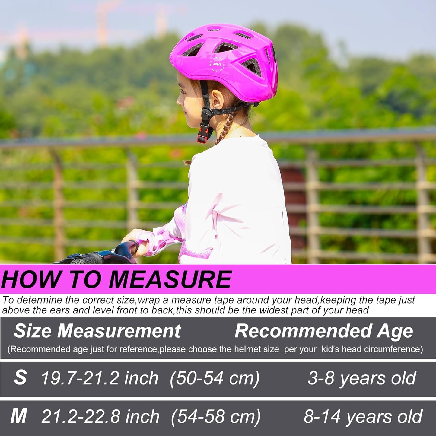 Kids Bike Helmet,2 Sizes Adjustable for Youth Child Boys & Girls Ages 3-5-8-14,Ventilation and Multi-Sport for Bicycle Skate