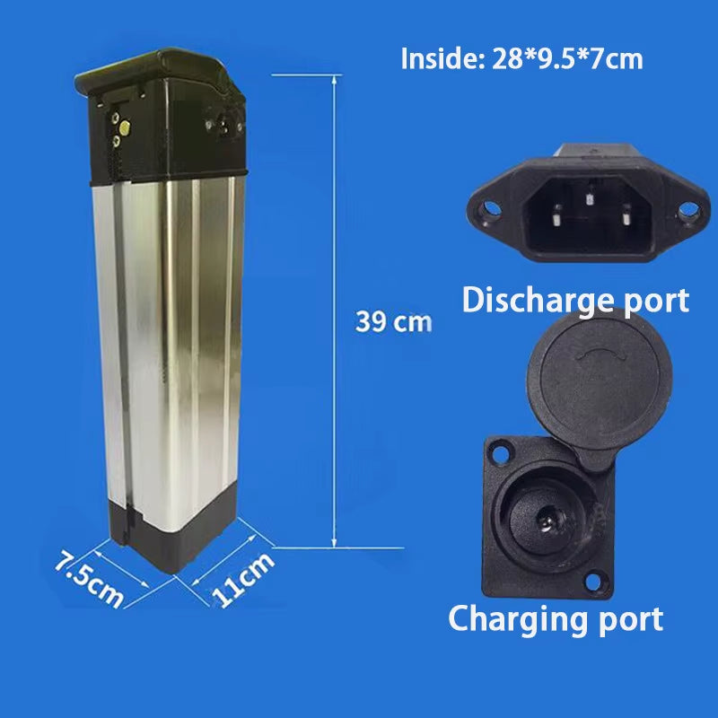 36V 48V Electric Car Bike Lithium Battery Box Folding Bicycle Sea Battery Battery Case Aluminum Alloy Shell 18650 Holder Cover