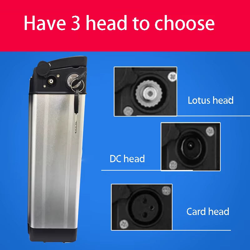 36V 48V Electric Car Bike Lithium Battery Box Folding Bicycle Sea Battery Battery Case Aluminum Alloy Shell 18650 Holder Cover