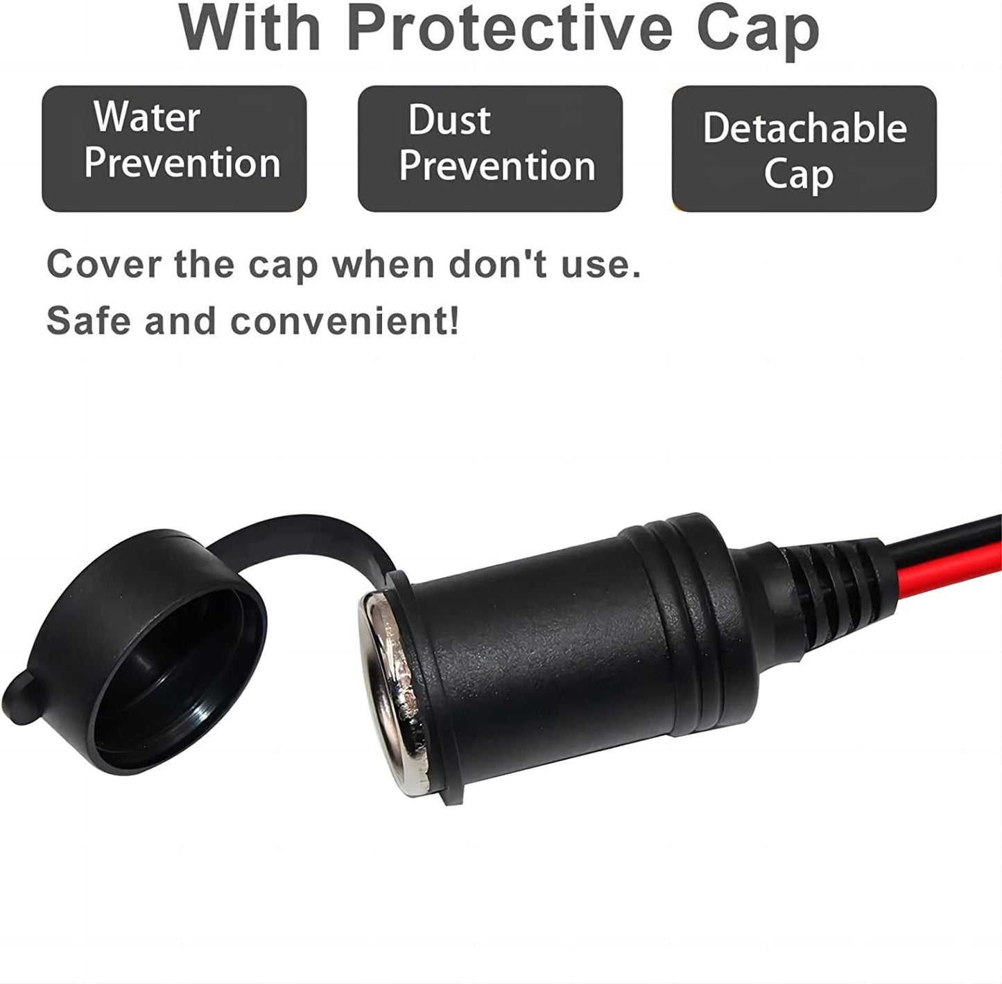 Cigarette Lighter Battery Adapter Female Cigarette Lighter Socket To12V Battery