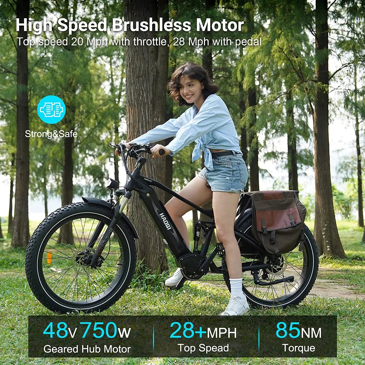 Black Cheetah 26" 7-Speed 4.0 Fat Tire Full Suspension Mountain Bike