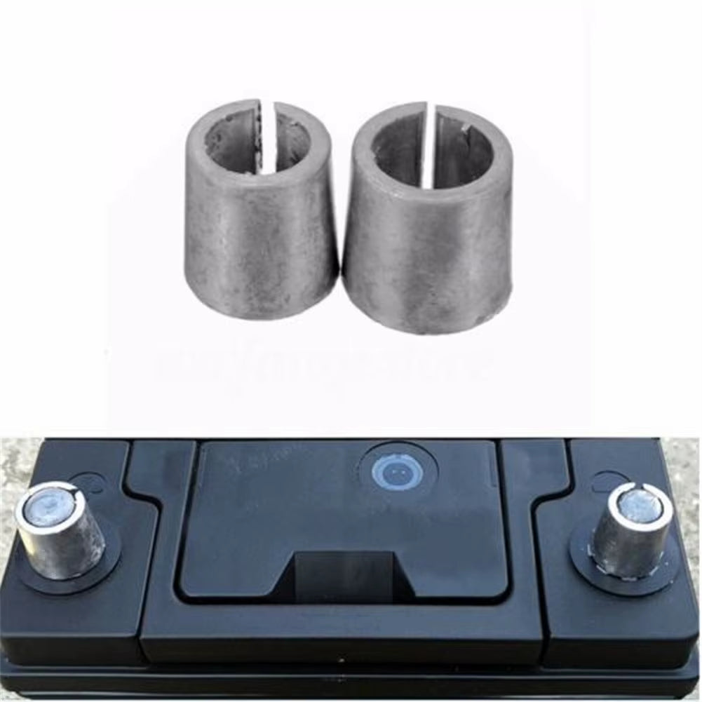 2 Pcs Car Battery Post Adaptors Sleeves Car Battery Terminal Converters Post Adaptors Sleeves Positive Negative Repair Shim