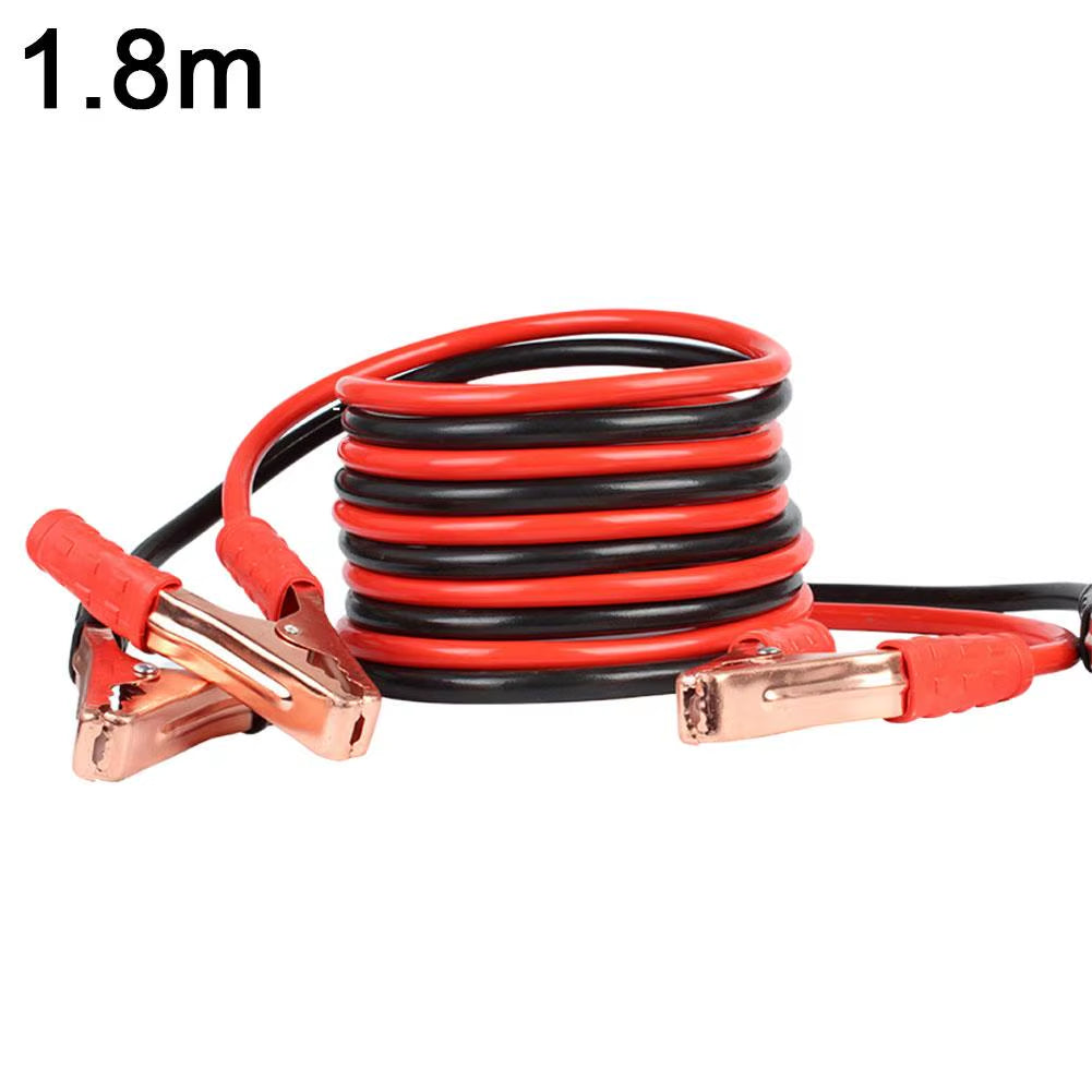 500A 1.8M Car Battery Double-Ended Clip 480G Alligator Battery Cable Clip Emergency Kit Car Battery Jump Firewire Cable