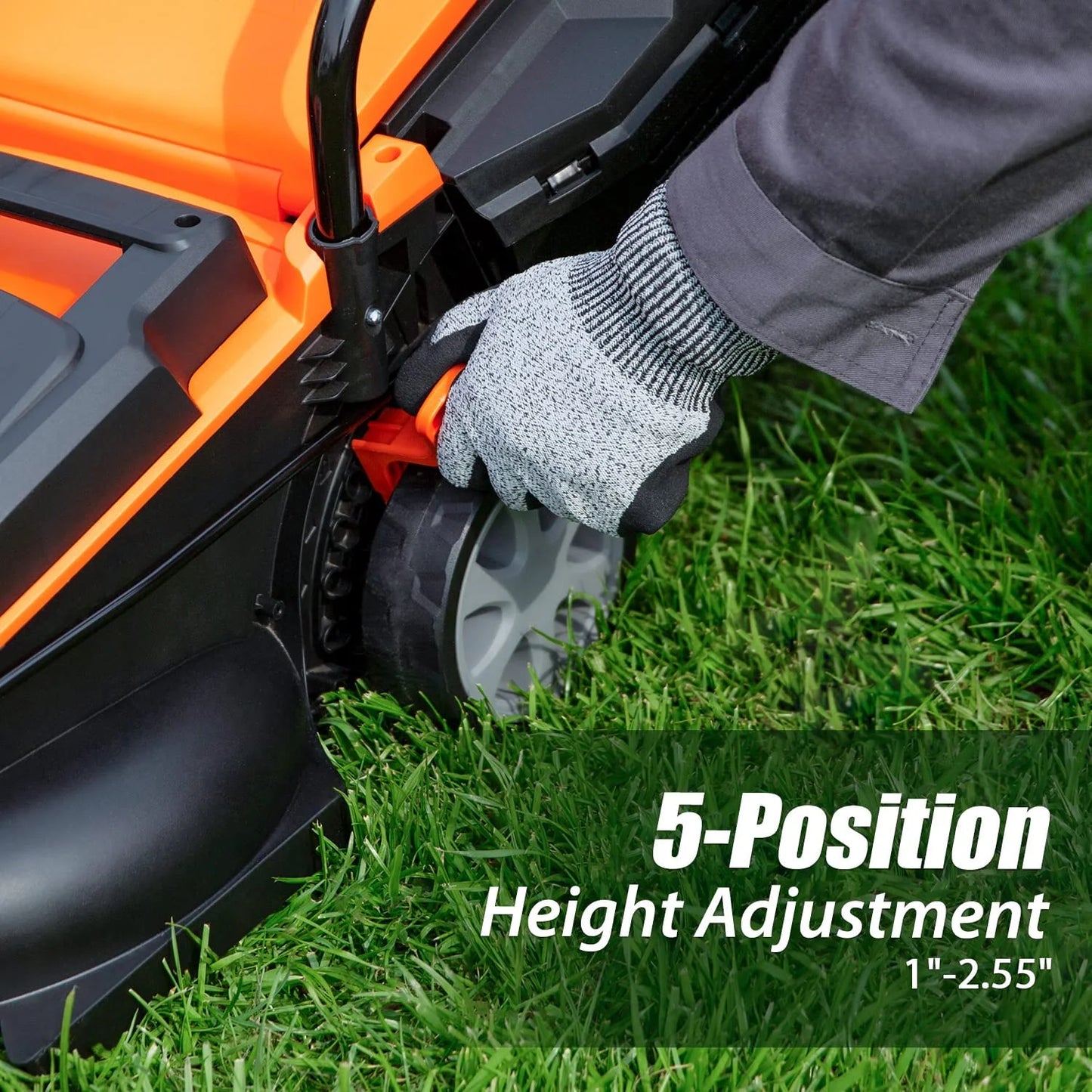 13In 24 V Cordless Lawn Mower with Push Button Start