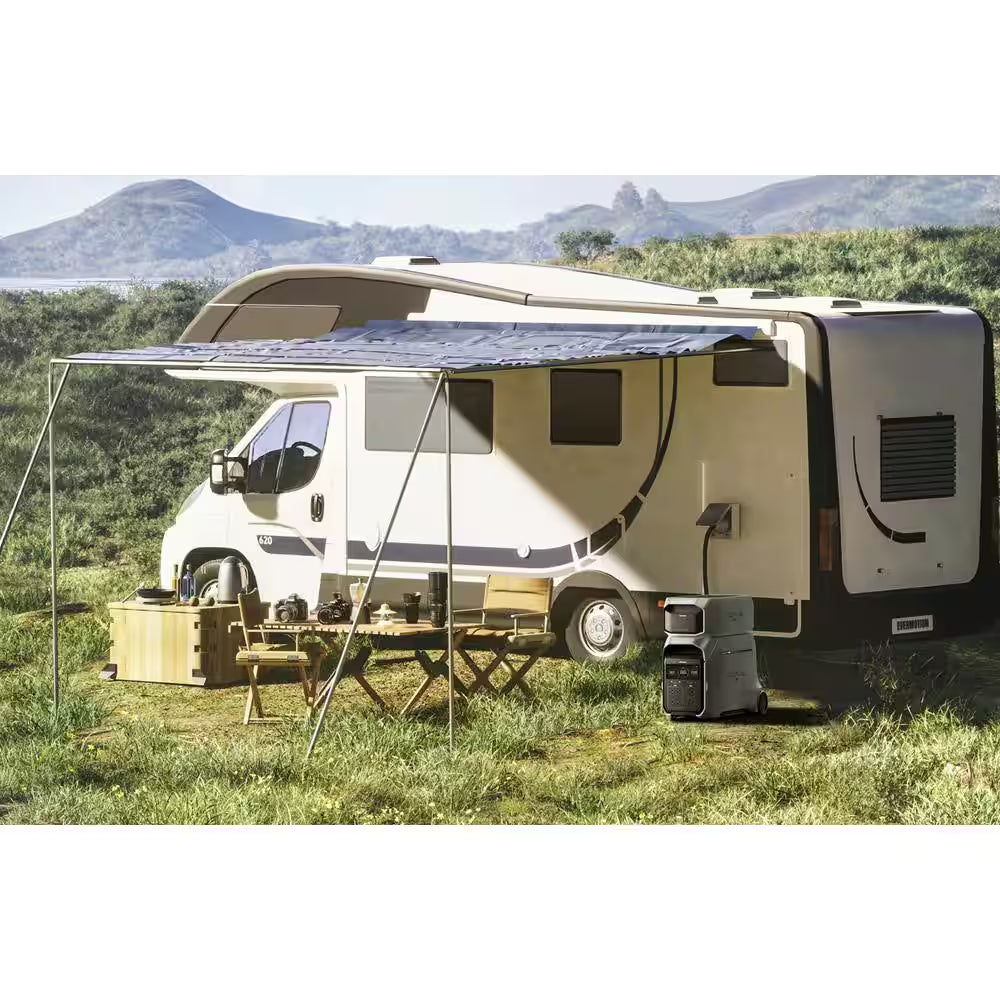 Battery Generator 4096Wh DELTA Pro 3 Extra Battery, 4000-Watt Output, Battery Backup for Home Use RV, Push-Button Start