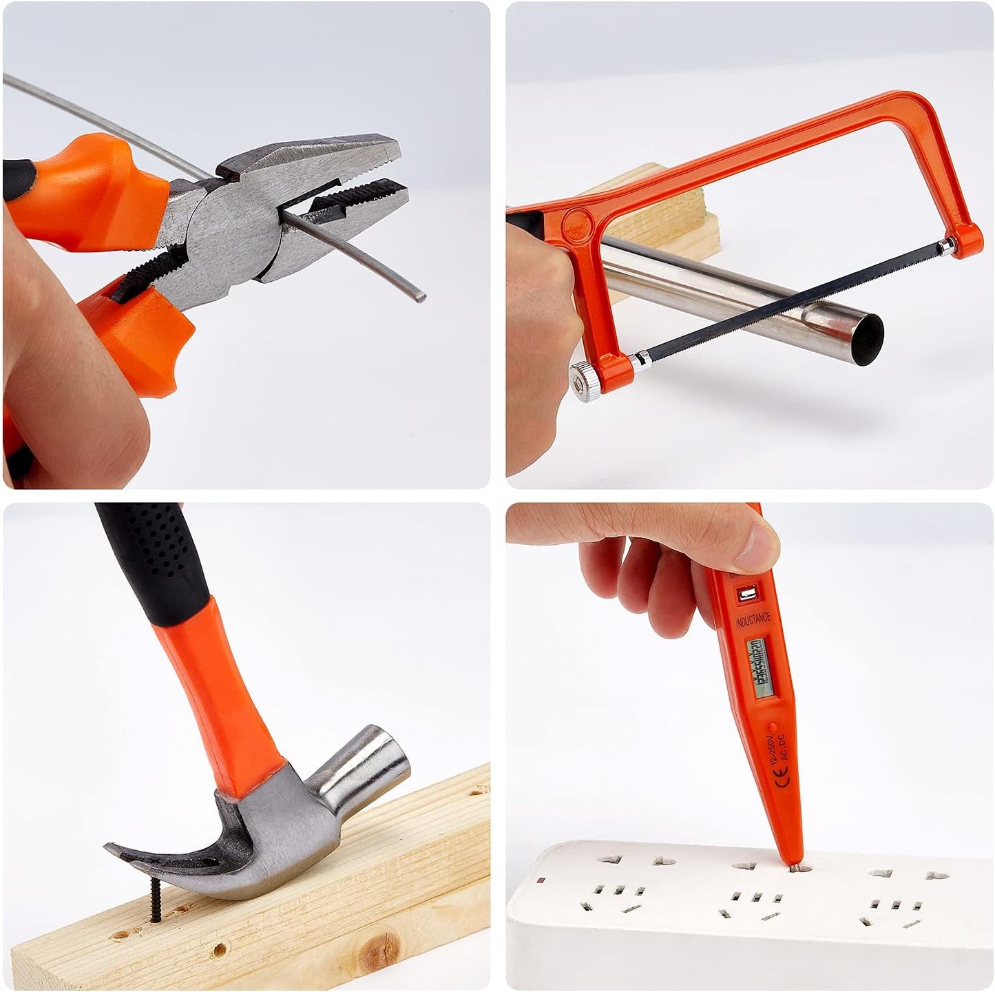 Dedeo 16.8V Cordless Drill and Home Tool Kit, 108Pcs Household Power Tools Set with DIY Hand Tool, 0-1500RMP Variable Speed, 2PCS Li-Ion Batteries & Charger, Built-In LED Light for Home Maintenance