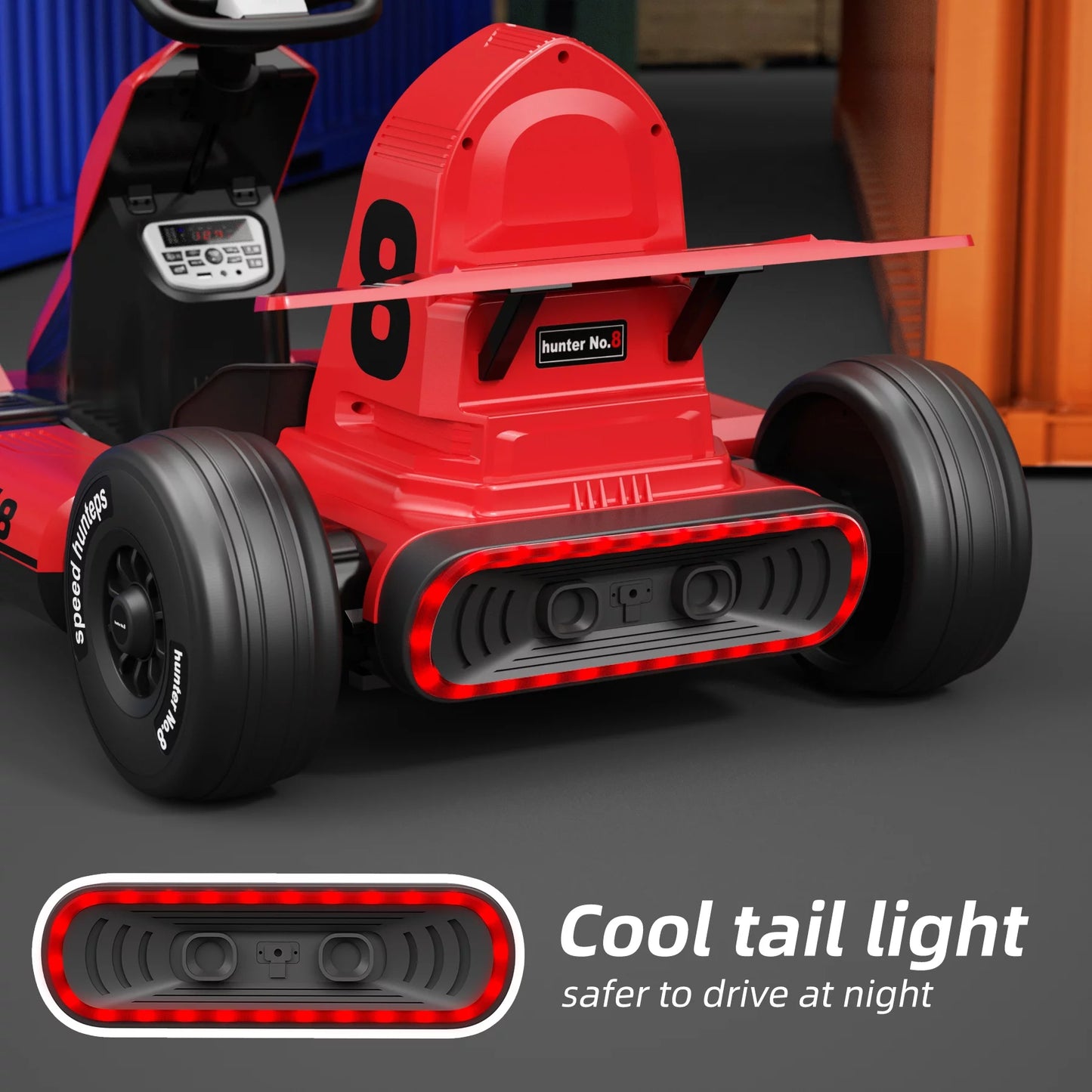 12 Volts Kids Electric Ride-On Car with Remote Control, Outdoor Go-Kart for Boys (Max Speed 5 Mph)