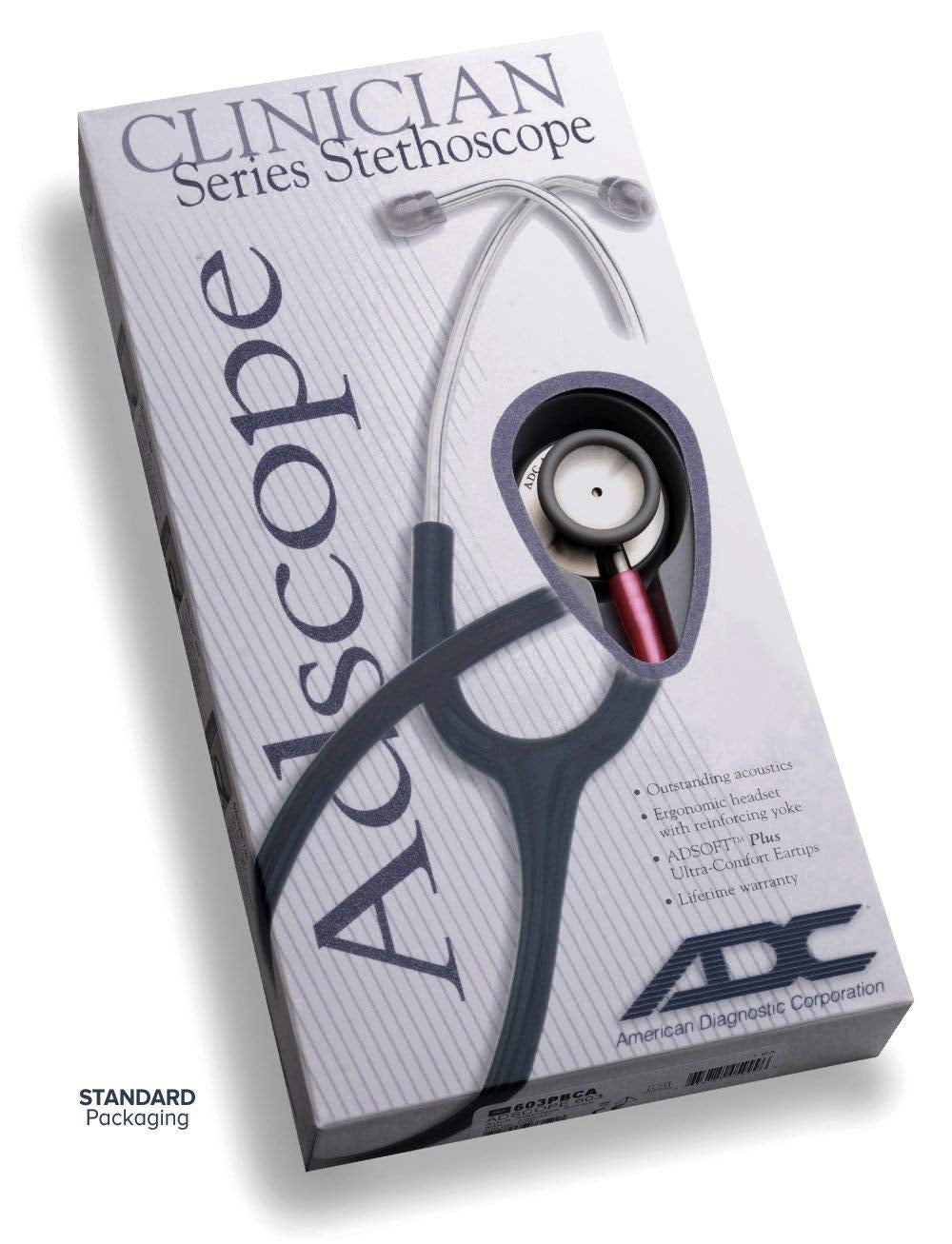 ADC Adscope 618 Pediatric Clinician Stethoscope with Tunable AFD Technology, 30 Inch Length, Seafoam
