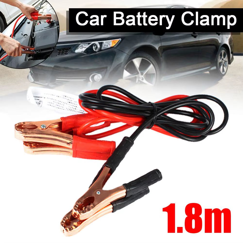 500A 1.8M Car Battery Double-Ended Clip 480G Alligator Battery Cable Clip Emergency Kit Car Battery Jump Firewire Cable