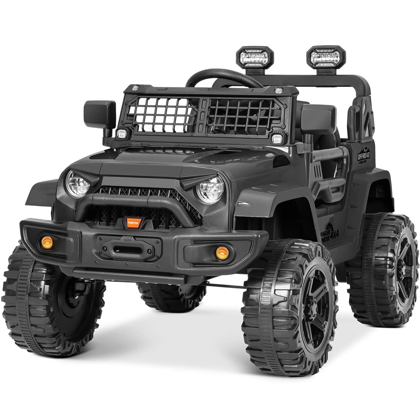 Kids 12V Electric Ride on Toy Car with Remote Control, Spring Suspension, DIY Stickers and Music Player