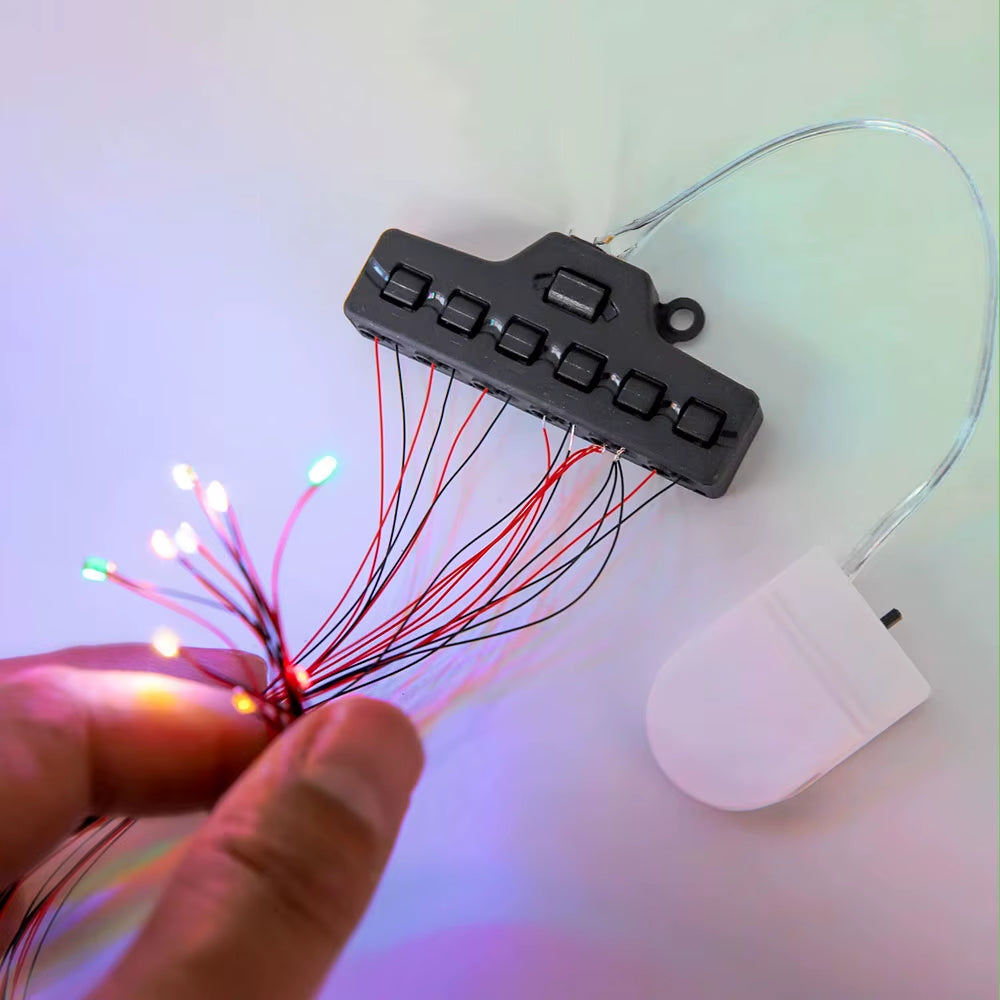 3V Button Battery Box Battery Buckle Belt Switch Train Sand Table Led Light Wiring Model Transformation Material without Battery
