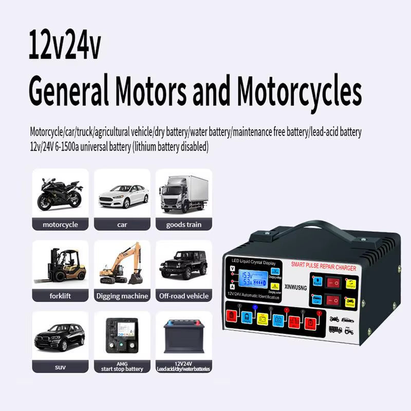 Auto Battery Deep Cycle Battery Charger Starting Battery for Car Motorcycle Versatile Automotive Batteries Car Starter Batteries