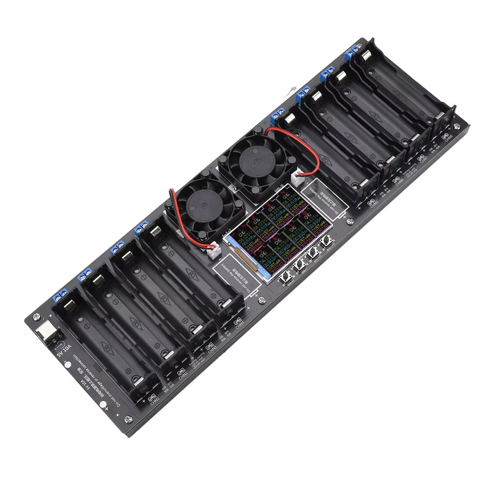 18650 Lithium Battery Capacity Tester Module 8 Channel Battery Tester Type-C Mah Mwh Digital Battery Power Detector Module