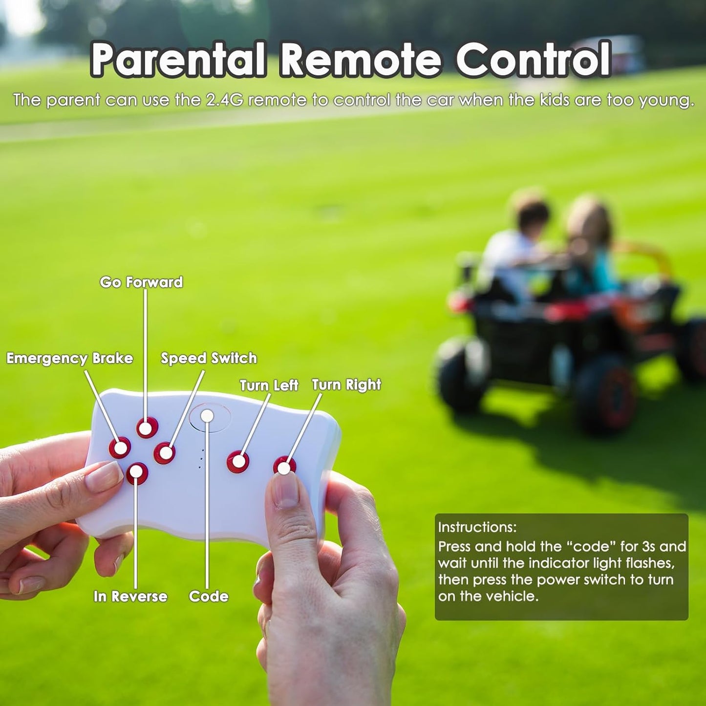 XXXL 24V Ride on Toys for Big Kids UTV 2 Seater Ride on Car for Kids 4WD Ride on Truck with Remote Control, Off-Road Side by Side, Max 220Lbs, up to 5.6 MPH, Shock Suspension, Music, Black