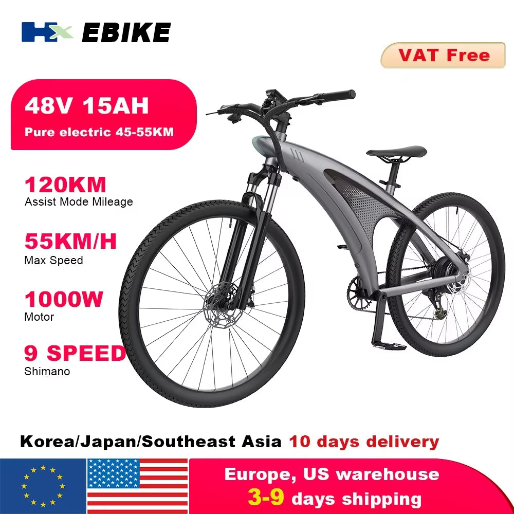 HX Q5 Ebikes 2000W Adults Electric Bike 57KM/H Electric Bicycle 27.5 Inch Removable Battery Electric E Bikes Mountain Ebike