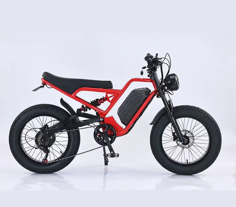 Ebike1500W Electric Bike off Road Ebikes for Adults Full Suspension 48V 18AH Removable Battery Fat Tire E-Bikes Hydraulic Brake