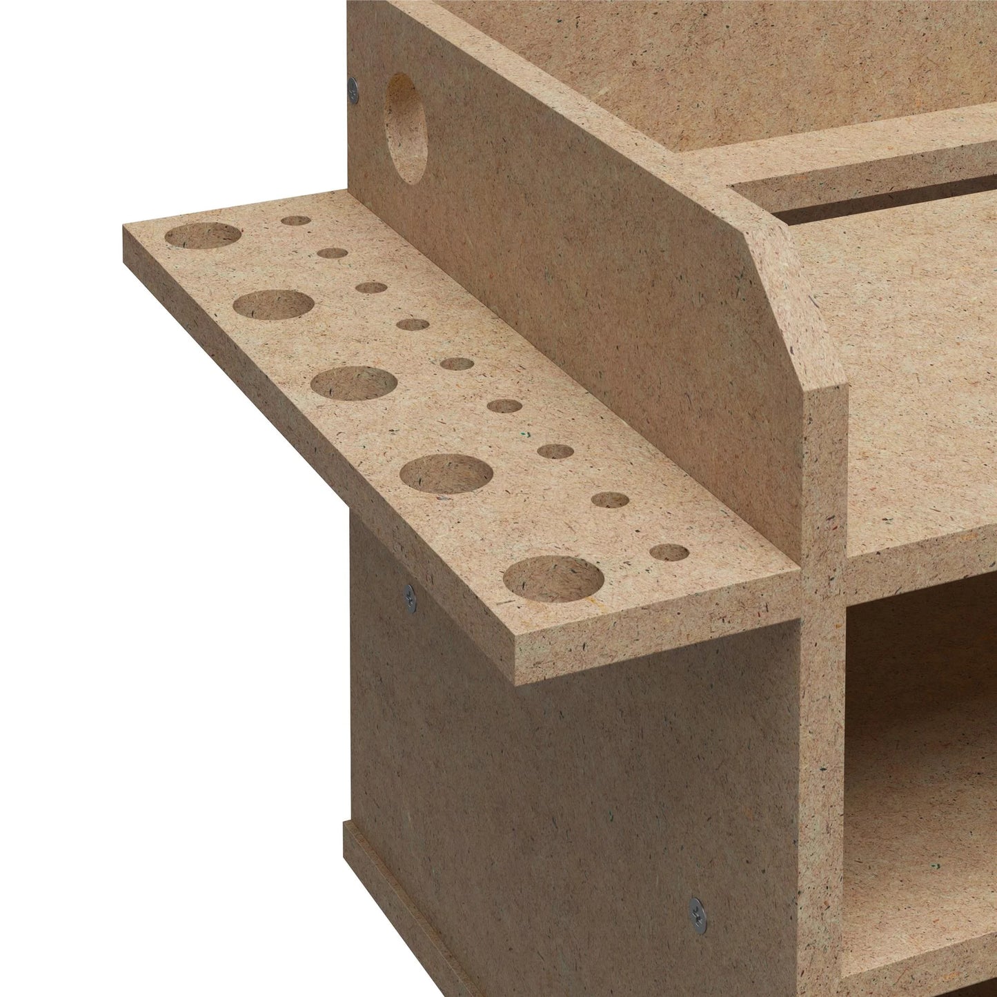 Benford Hanging Wall Mount Tool Organizer, Raw Board