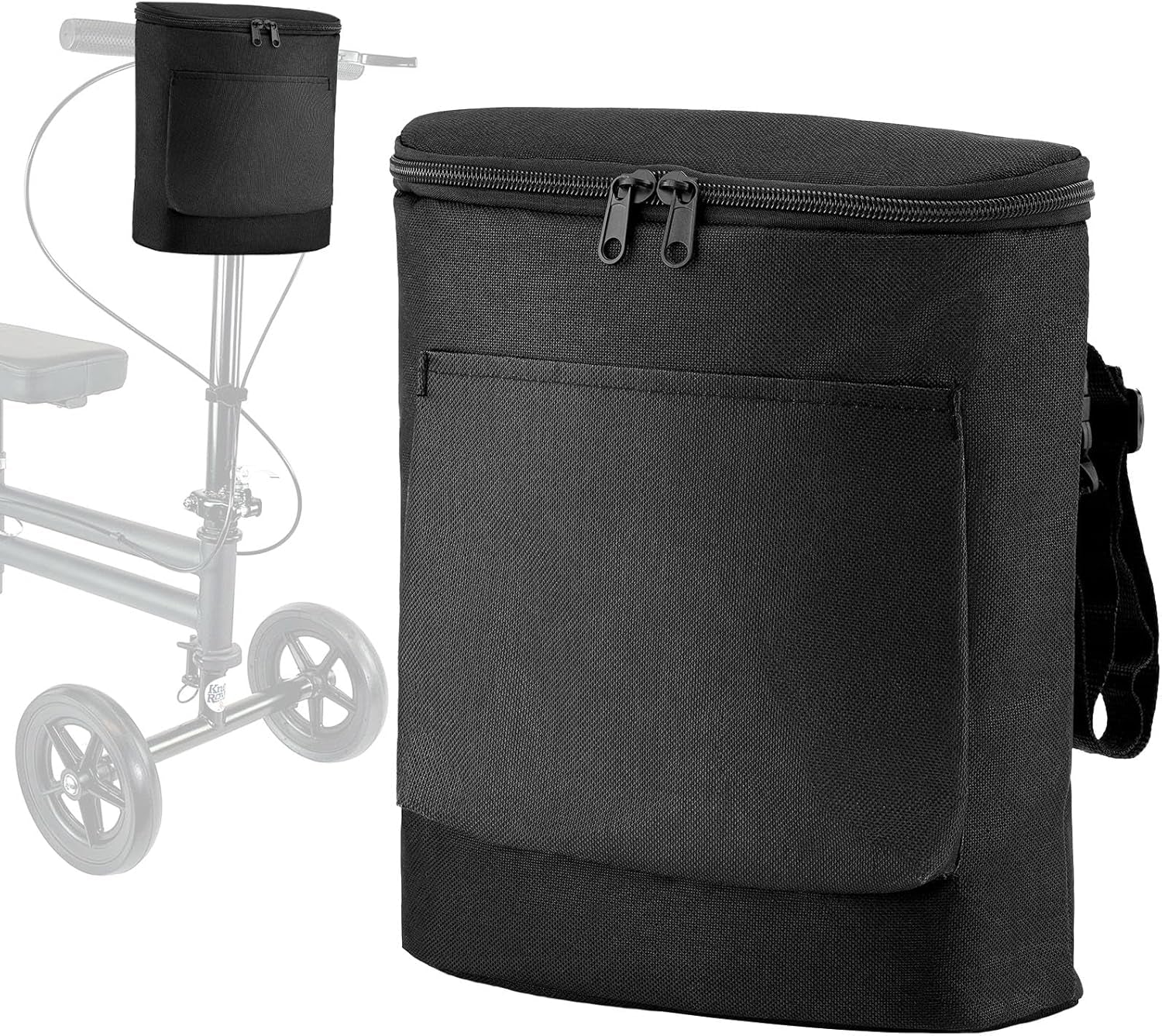 Knee Walker Handlebar Bag Scooter Basket Accessory Wheelchair Rollator Side Bag