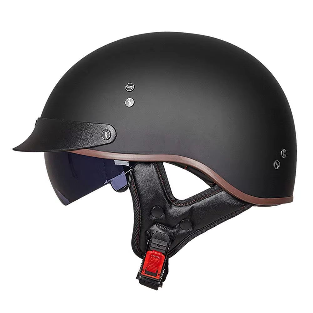 Motorcycle Helmet Casco Moto Half Helmet German Classic Moto Helmet DOT Certification Capacete De Moto with HD Visors Retro