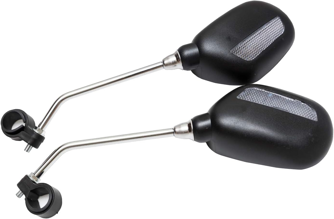 Bike Handlebar Rearview Mirror 2 Pack - Rotatable and Adjustable Wide Angle HD Safe Glass Rear View Shockproof Side Flat Mirror Universal for Bike Bicycle E-Bike (BM046)