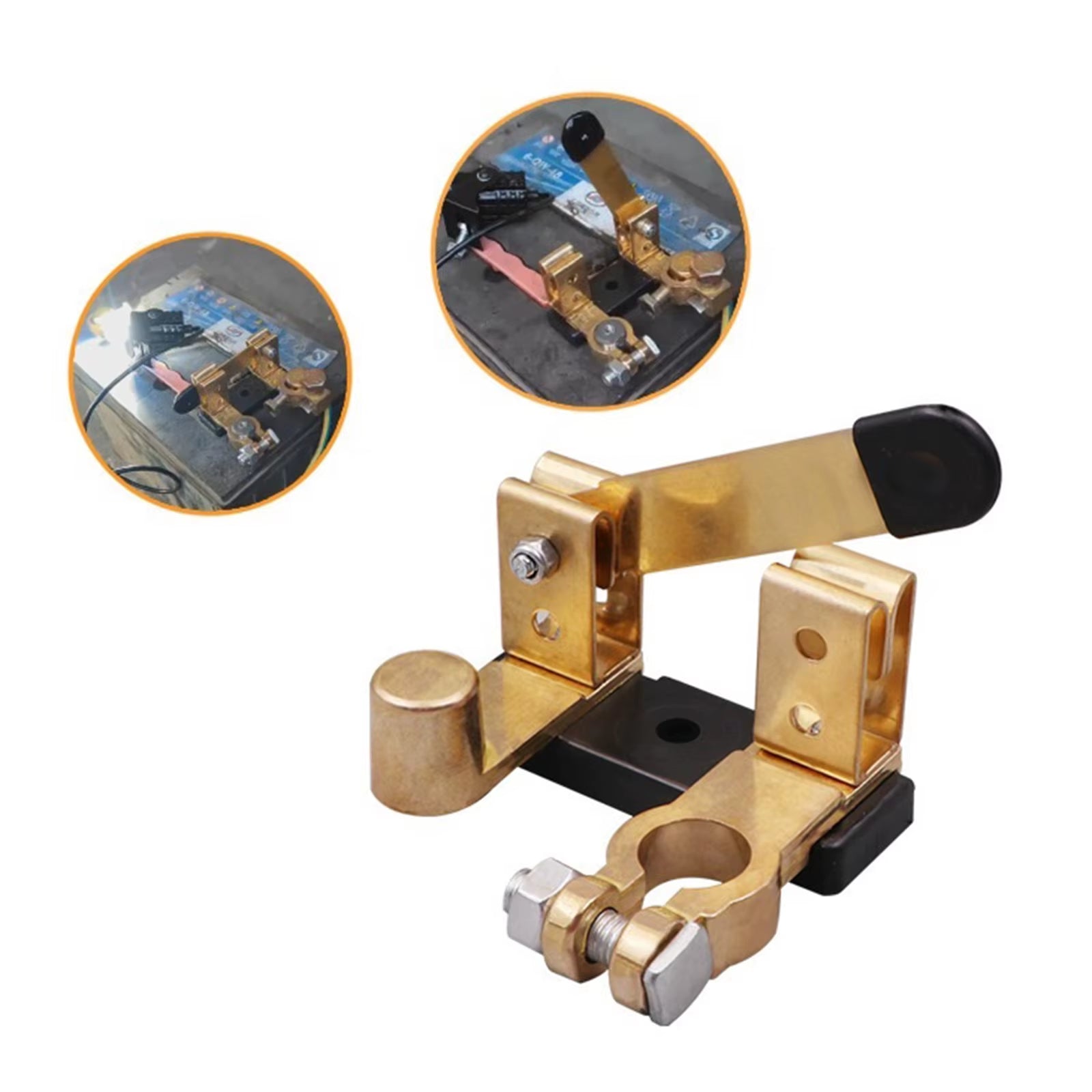 12V/24V Car Battery Disconnect Switch Battery Master Switch Power Disconnect Modification Brass/Zinc Alloy Battery Power Switch