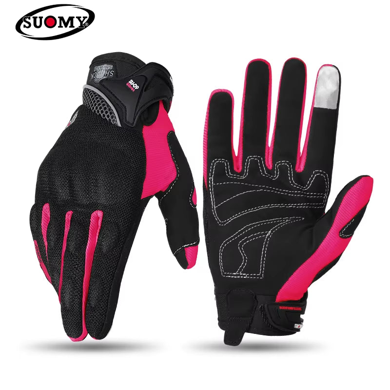 Urban Motorcycle Gloves Men Women Full Finger Anti-Slip Anti-Fall Breathable Gloves for Daily Commuting & City Riding