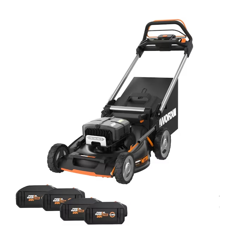 Nitro Power Share 80-Volt, 21-In Self Propelled Walk Mower with (4 X 20-Volt) 5 Ah Batteries