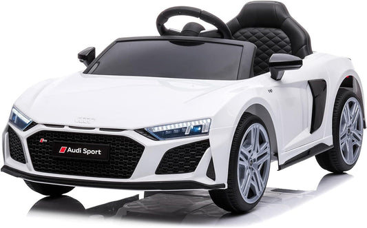 Electric Ride on Car for Kids with Remote Control Compatible with Audi Ride on Sport Car Kids Electric Vehicles 12V Ride on Toys Car for Toddlers Boys Girls (White)