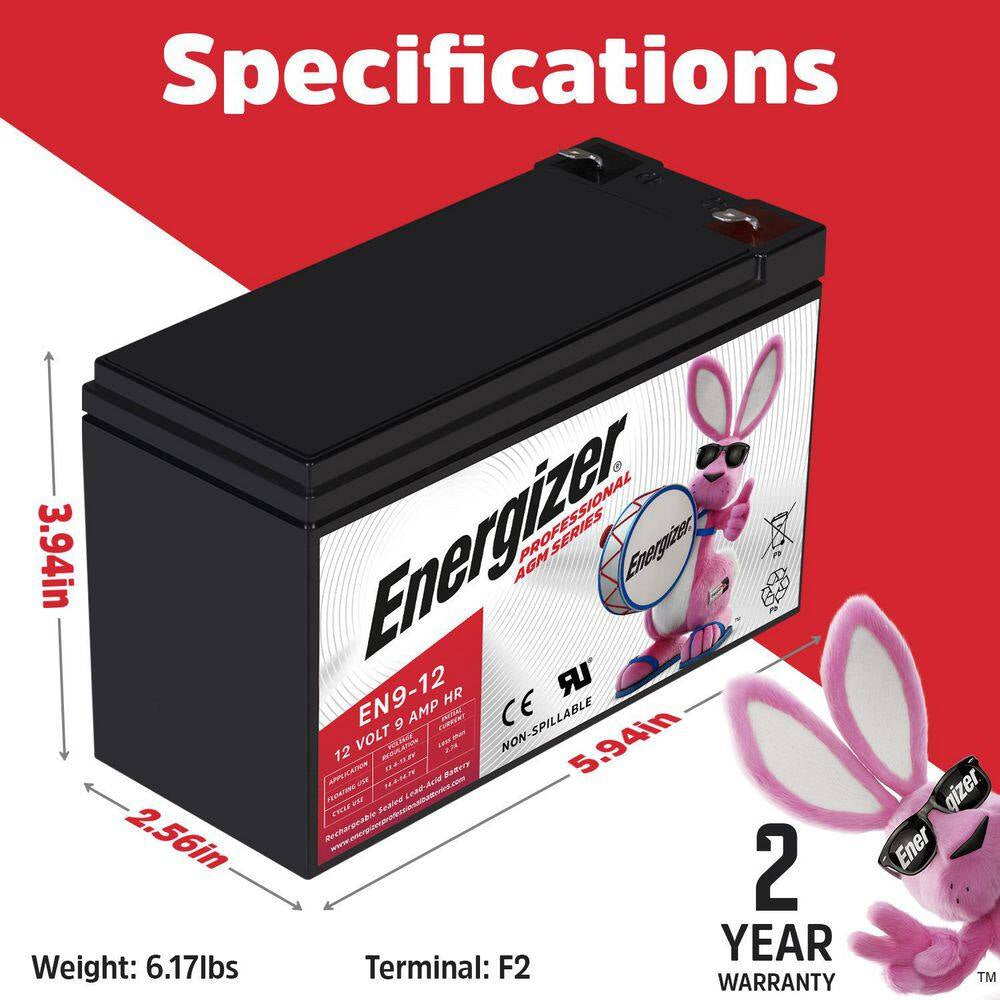 12V 9Ah Long Lasting SLA AGM Rechargeable Battery Use in Wheelchairs, Electric Scooters, Backup Power-8 Pack
