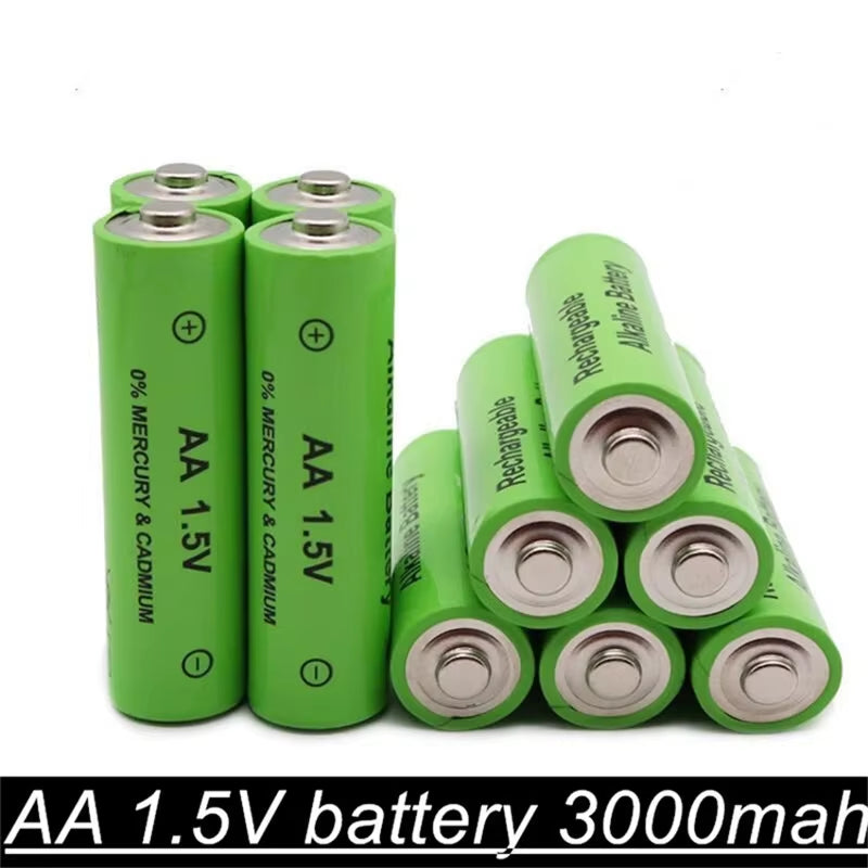 1-20PCS AA 3000MAH 1.5V Premium Battery 1.5V Battery Rechargeable Ni-Mh Rechargeable Battery 2A Baterias for Camera Flashlight