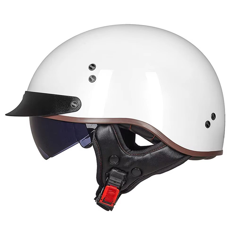 Motorcycle Helmet Casco Moto Half Helmet German Classic Moto Helmet DOT Certification Capacete De Moto with HD Visors Retro