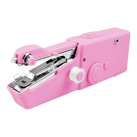 Mini Portable Sewing Machine, Hand Cordless Sewing Machine, Essentials for Home Quick Repairing and Stitch Handicrafts Pink