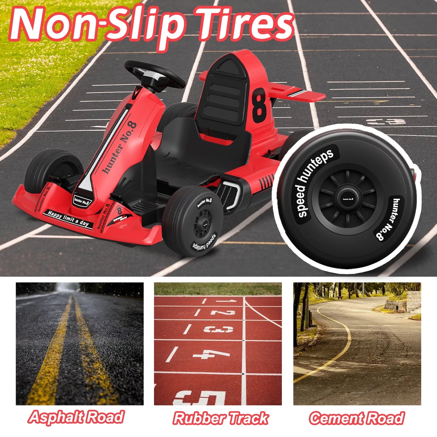 12 Volts Kids Electric Ride-On Car with Remote Control, Outdoor Go-Kart for Boys (Max Speed 5 Mph)