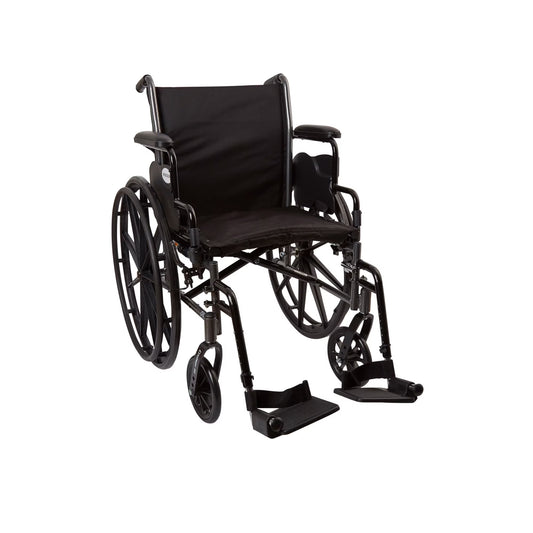 Wheelchair with Swing-Away Footrests, Lightweight - 18 in Seat, 1 Ct