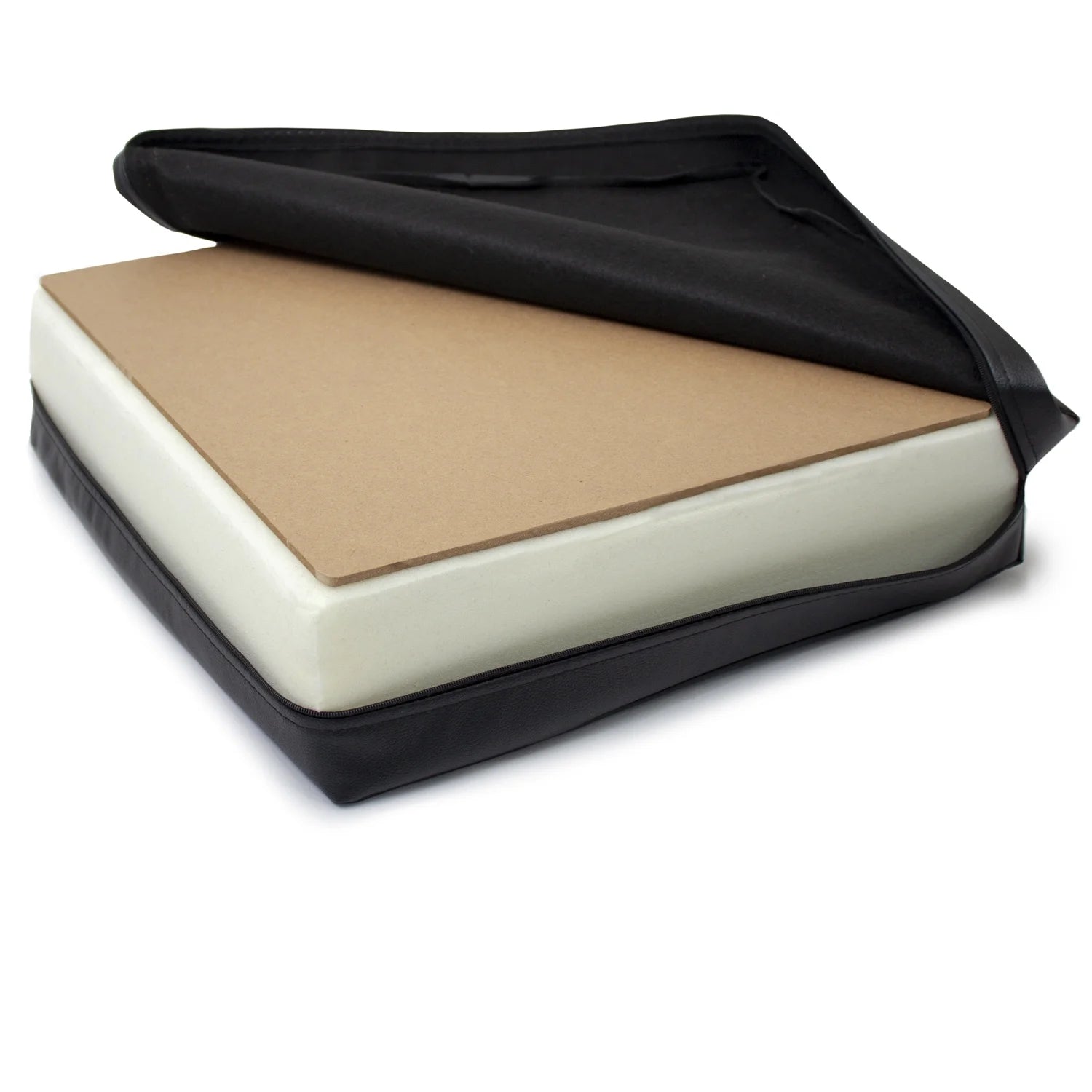 DMI 16" X 16" X 4" Foam Deluxe Seat-Lift Cushion Leatherette Cover Black (513-8884-0200)