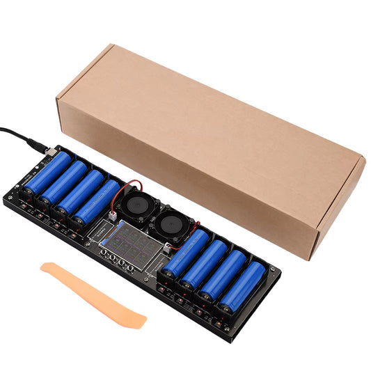 18650 Lithium Battery Capacity Tester Module 8 Channel Battery Tester Type-C Mah Mwh Digital Battery Power Detector Module