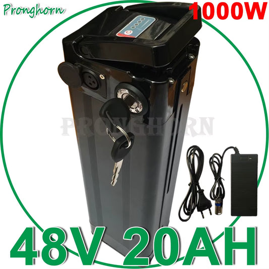 48V 8Ah 9Ah 10Ah 11Ah 12Ah 13Ah 15Ah 16Ah 20Ah Seat Tube Silver Fish Li-Ion Battery for Electric Bike Bicycle Fiets Accu Akku48V